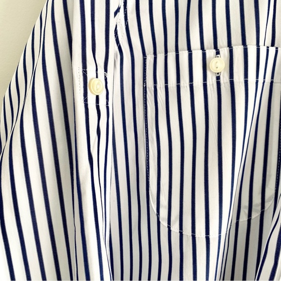 Ralph Lauren Classic Navy and White Striped Women’s Shirt - Picture 2 of 5
